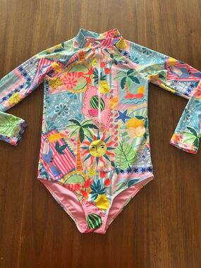 Kids Swim One-Piece Swimsuit - Pink Multi - Tu Brand